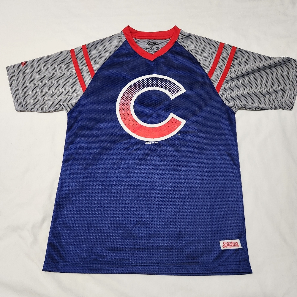 Chicago Cubs Jersey Stiches Shirt Blue Size Small